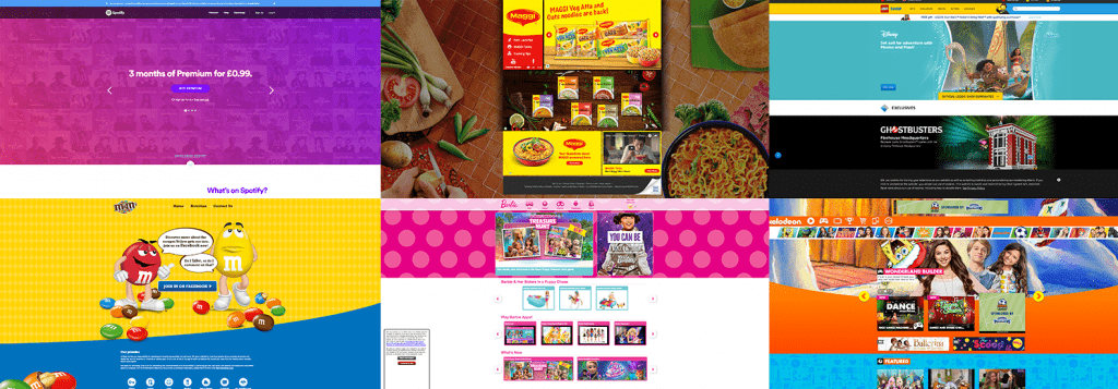 Colourful website examples