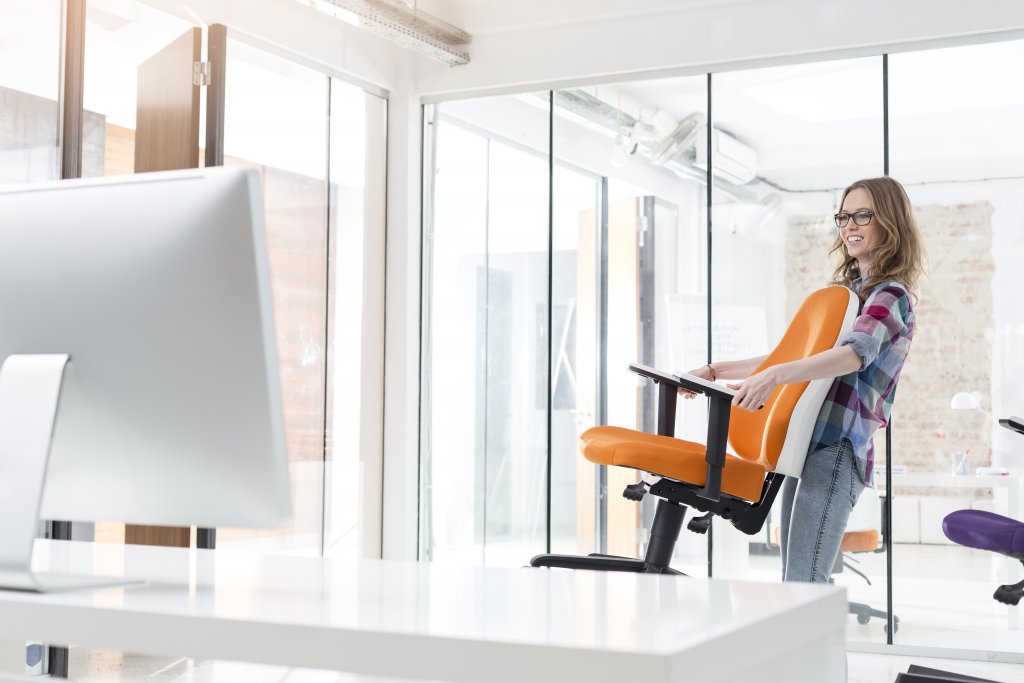 A supportive office chair is essential when working from home